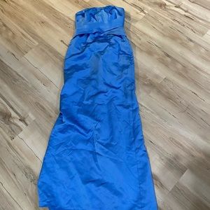 Size 4 periwinkle blue strapless bridesmaid dress